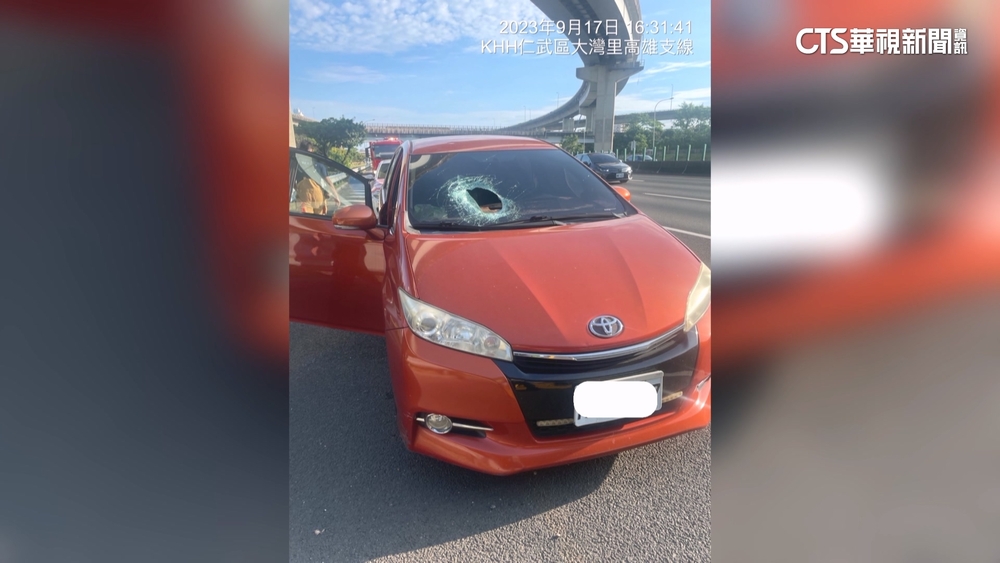 國道又現「血滴子」　鐵塊砸穿擋風玻璃釀1傷