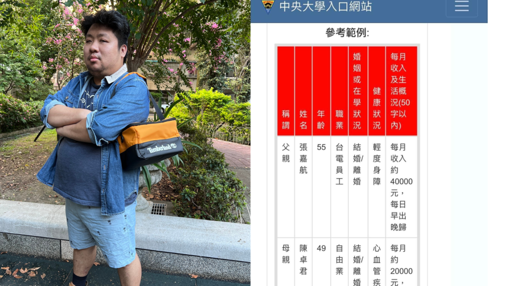 張嘉航被寫「輕度殘障」 003：要這樣詛咒我們？　中央大學道歉了