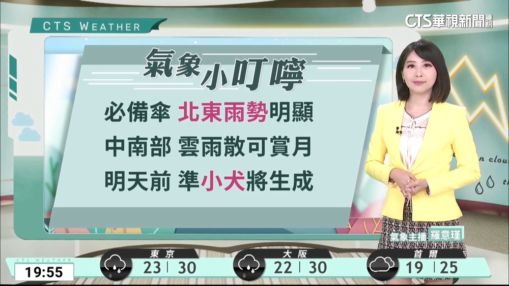 東北部有局部較大雨勢　午後中南部山區亦有局部大雨