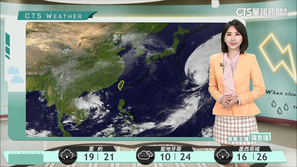 迎風面零星雨 早晚稍涼中南部日夜溫差大