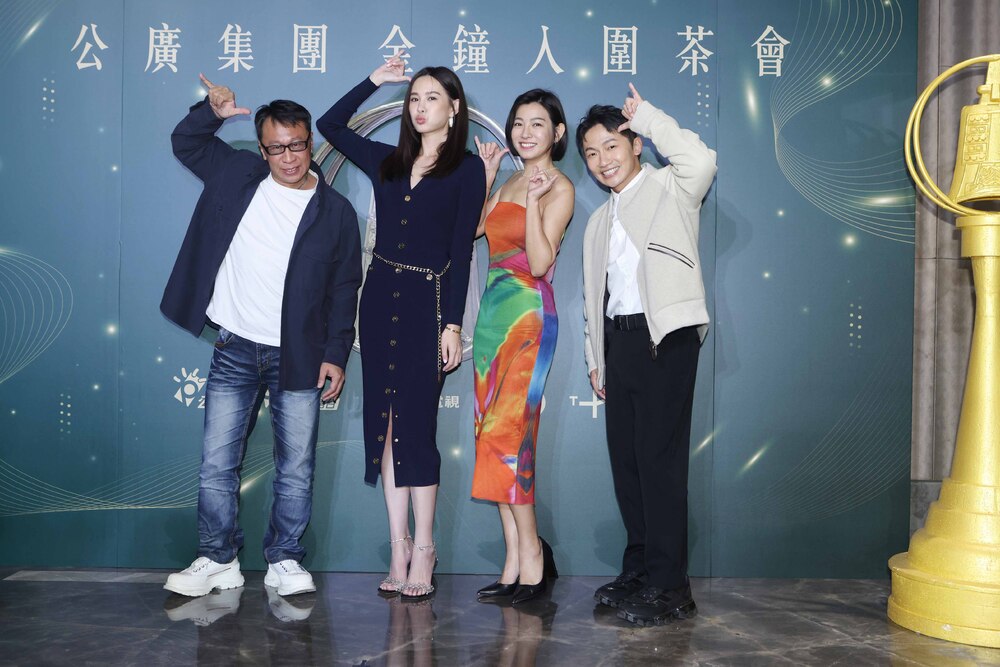 公視時代生活劇《牛車來去》共入圍8個獎項(左起：游安順、安心亞、米可白、游安順，圖／公視提供)