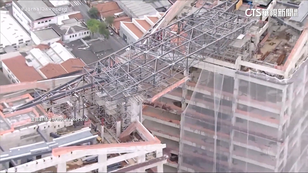 巴西聖保羅工地意外　工人懸吊高空1墜亡