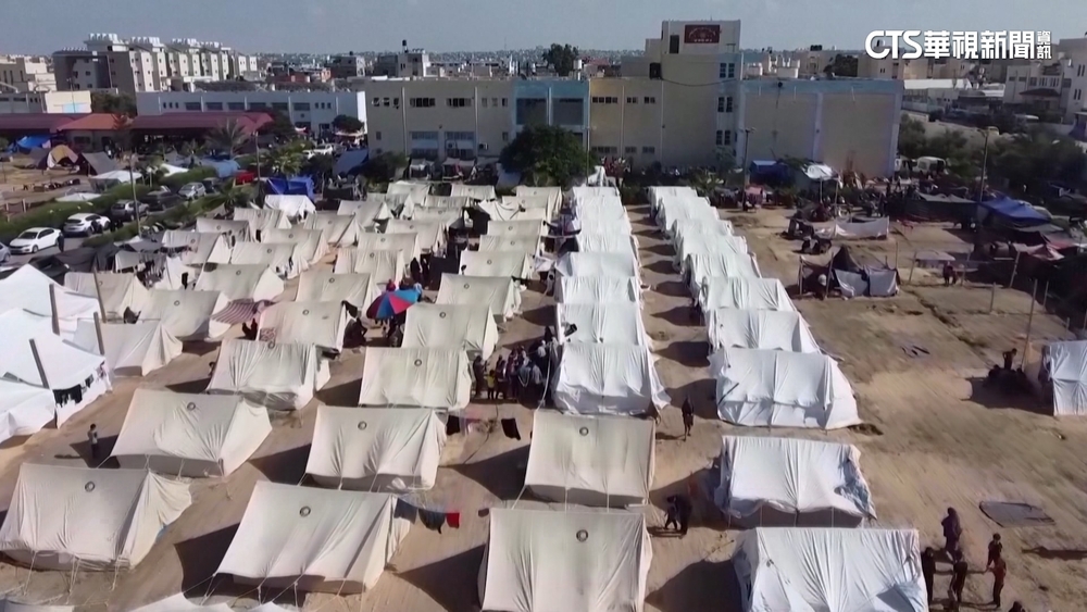 「擠帳篷」躲空襲　加薩巴勒斯坦人被迫往南逃