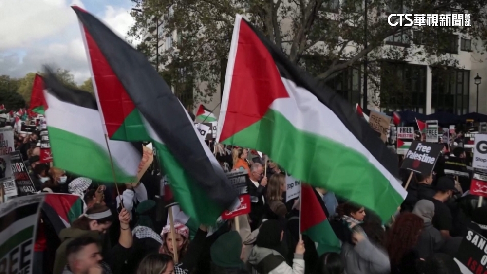 英倫敦10萬人示威　挺巴勒斯坦要求加薩停火