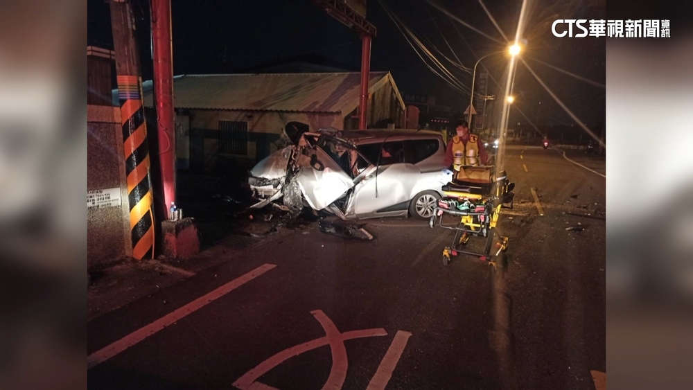 屏東汽車自撞釀1死3傷　事故原因待釐清