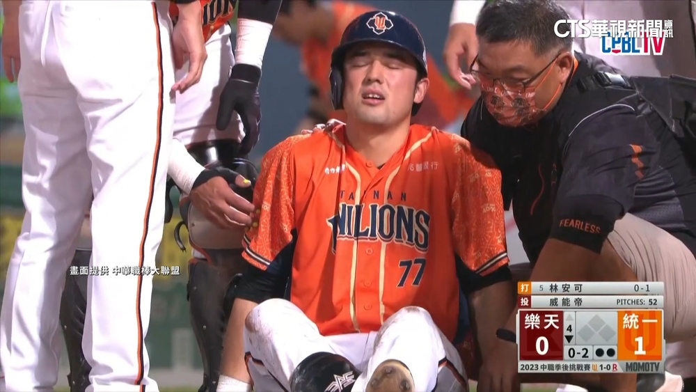 統一獅輸球又折兵　林安可自打球季後賽恐缺席