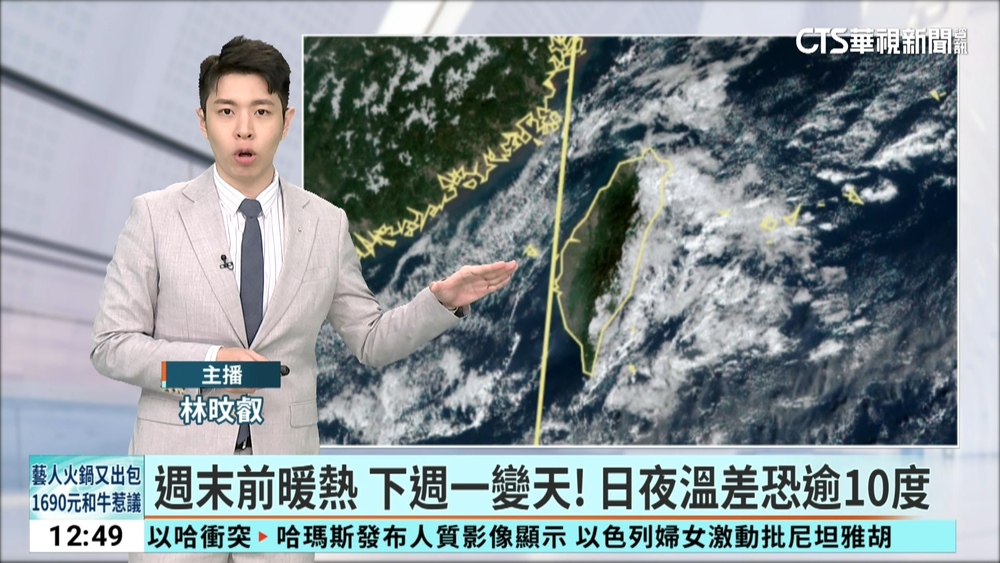 週末前暖熱　下週一變天！　日夜溫差恐逾10度