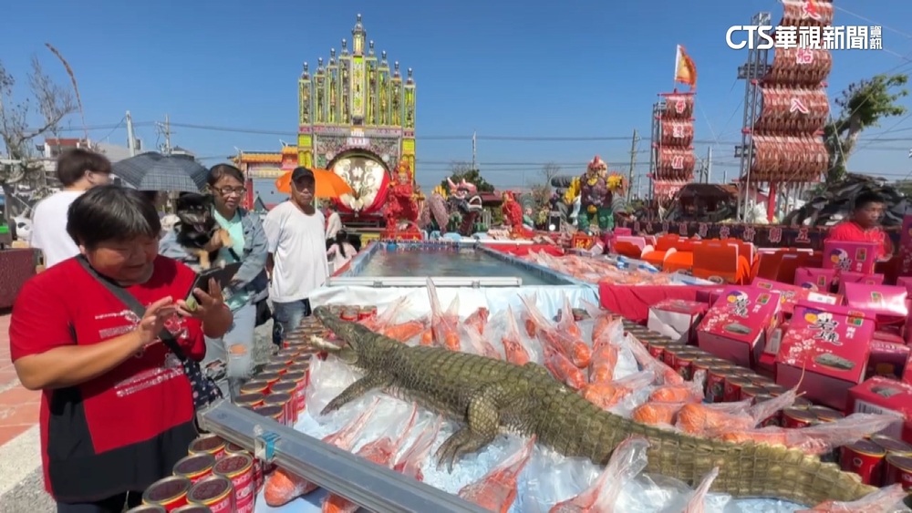 七股龍山宮睽違47年大建醮　超豪奢供品上桌