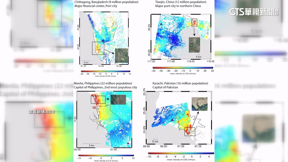 美研究全球近百城市地層下陷　恐衝擊近2億人