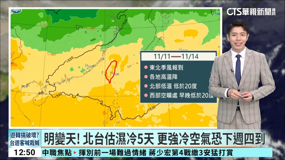 明變天！　北台估濕冷5天　更強冷空氣恐下週四到