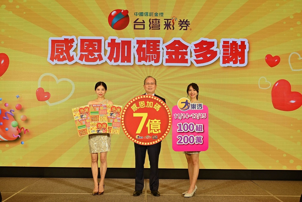 就是今天起！大樂透感恩加碼 首加開「百組200萬元」