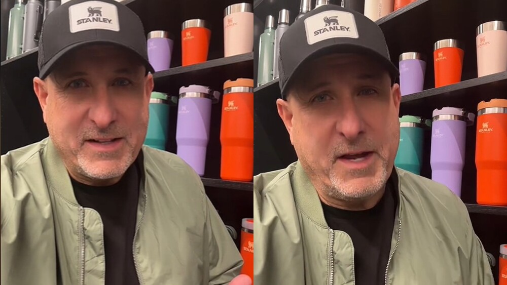 Stanley 的全球總裁瑞利發布影片，回應丹妮爾的火燒保溫杯事件。圖／翻攝自TikTok @stanleybrand