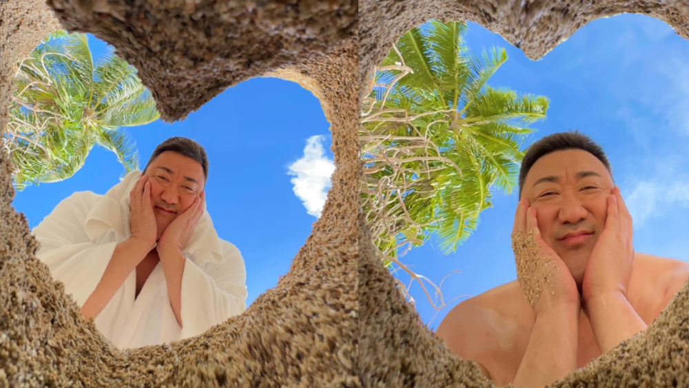 馬東石跟風「沙灘愛心」自拍　賣萌照被網歪樓成犯罪片：活埋視角