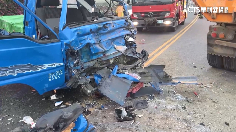 砂石車跨雙黃線左轉　貨車「煞不住」1死1傷