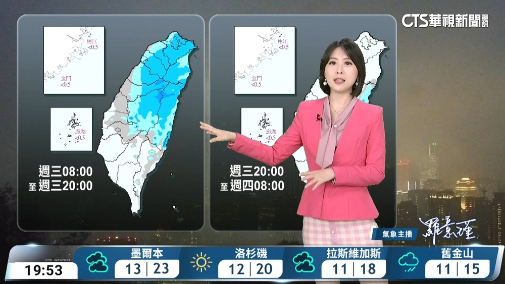 東北季風影響 冷空氣增強水氣減少 東半部及中南部山區零星雨 中南部日夜溫差大