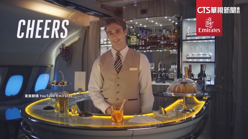 阿聯酋頭等艙超過20萬！　空中酒吧.高級海鮮超奢華