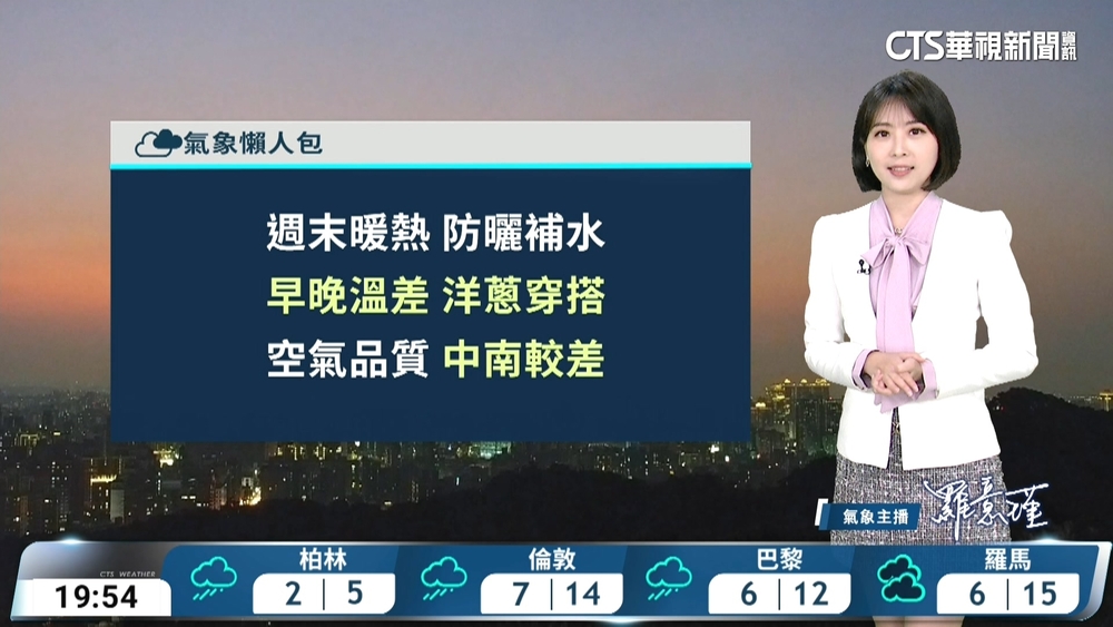 晚起鋒面近北臺轉雨 大陸冷氣團南下氣溫下降