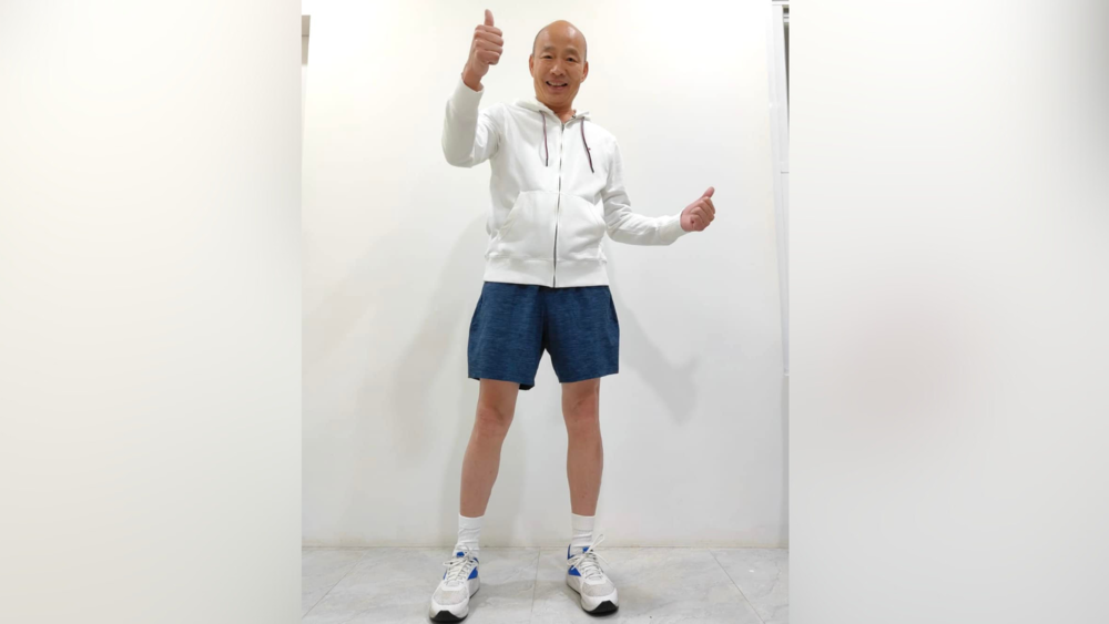 韓國瑜曬「短褲照」 邀粉絲一同挺侯　卻「萬人讚按0人響應」 粉絲急：不能貼！