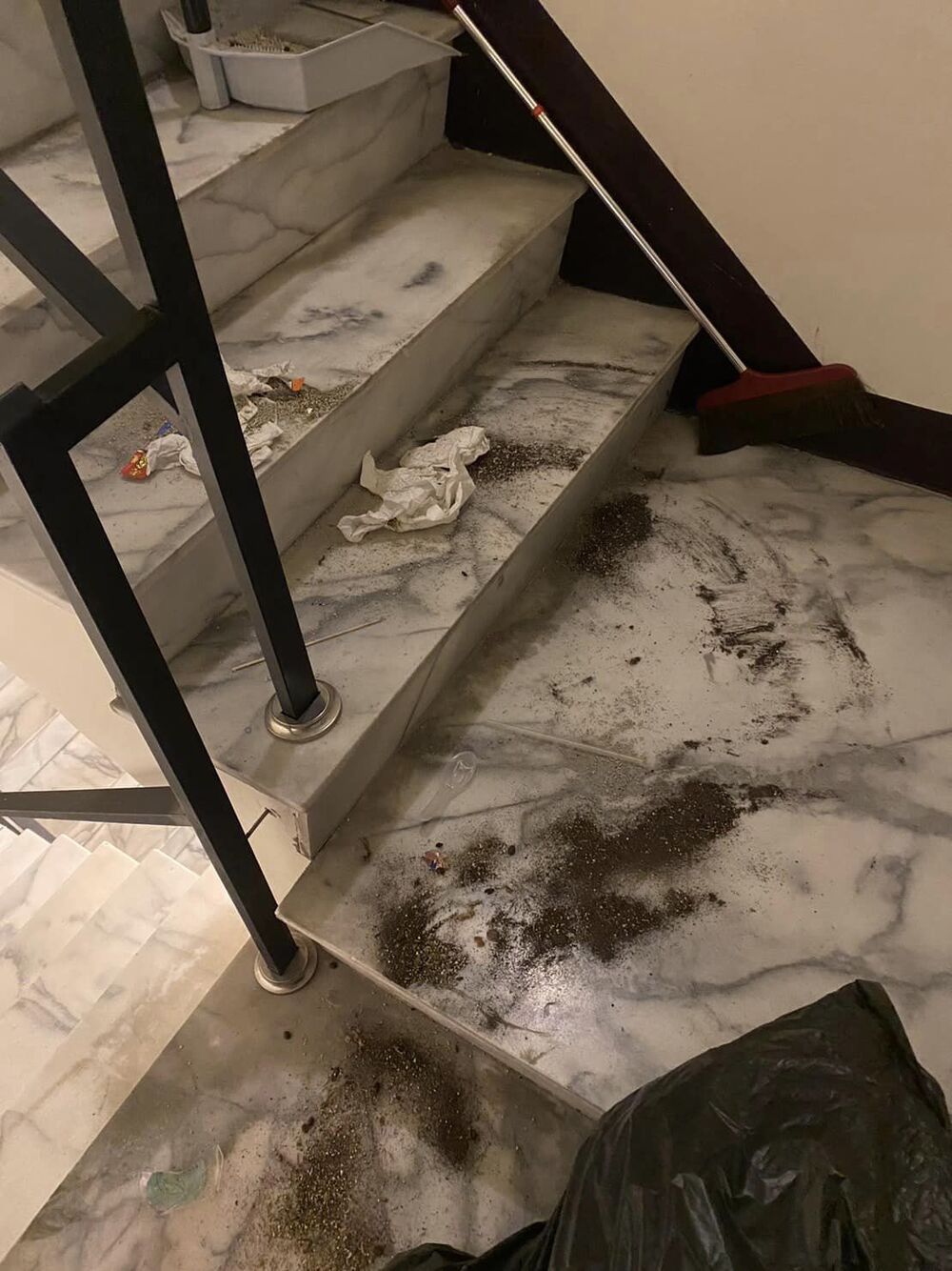 房東一進屋內，就發現滿地的貓大便，垃圾也沒清。圖／翻攝自「爆怨2公社」臉書社團