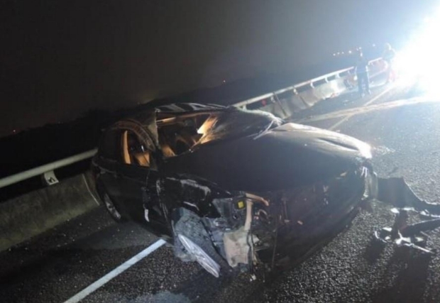 10月26日國3南向244.8公里事故。圖／高公局提供