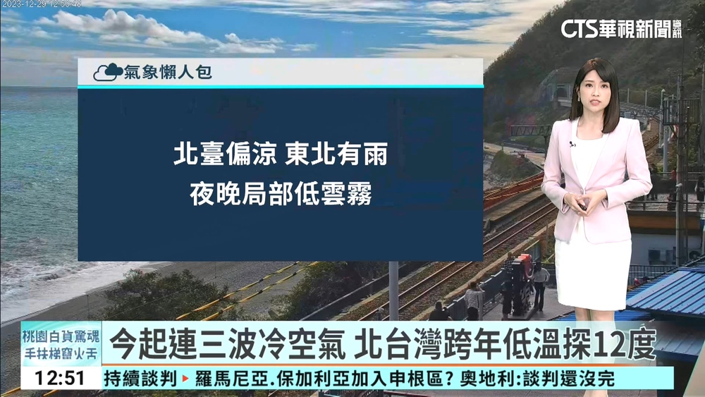 北台涼　水氣緩　清晨夜晚局部低雲霧