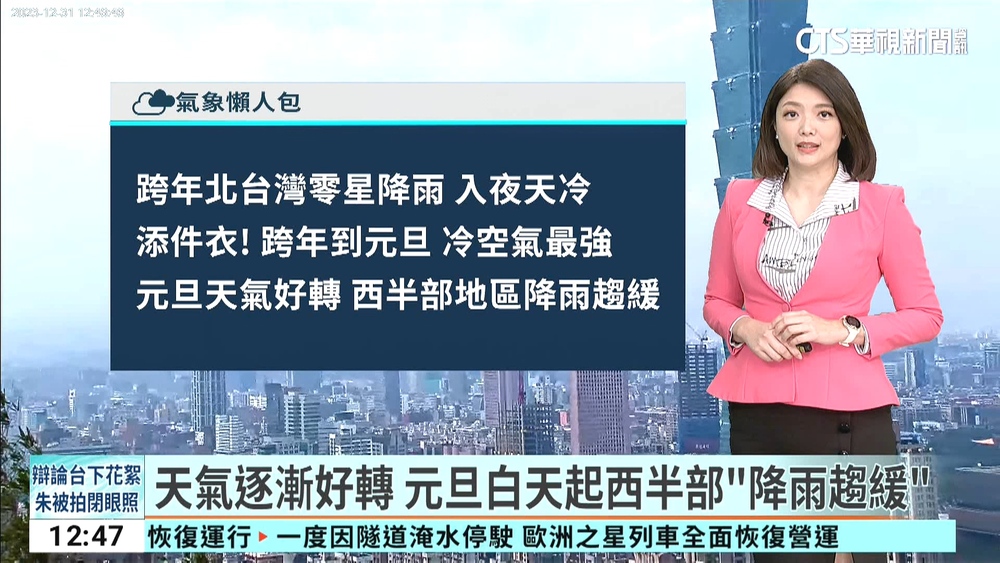 東北季風漸強　「跨年夜到元旦」各地局部有雨