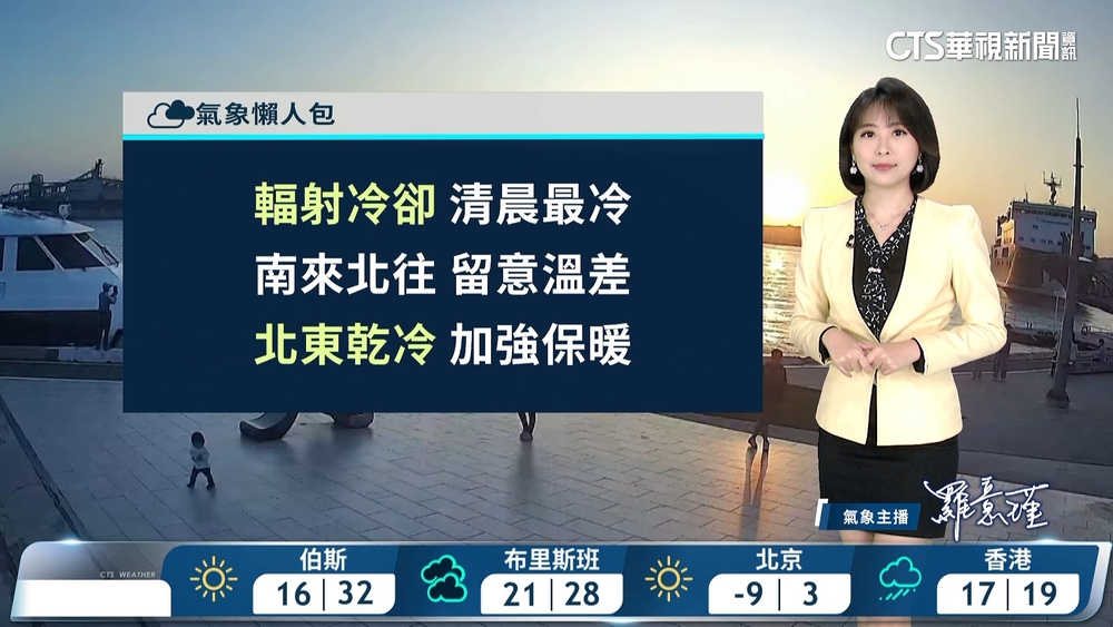大陸冷氣團影響 各地轉乾冷 僅東半部偶零星雨
