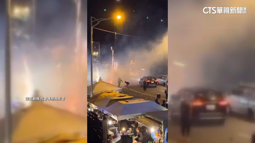 違法！　跨年「墾丁大街」封街放炮　不甩警取締爆拉扯