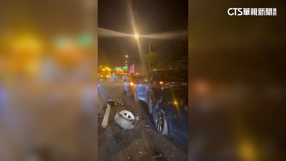 國3香山段6車連環撞　2駕駛下車示警又遭追撞