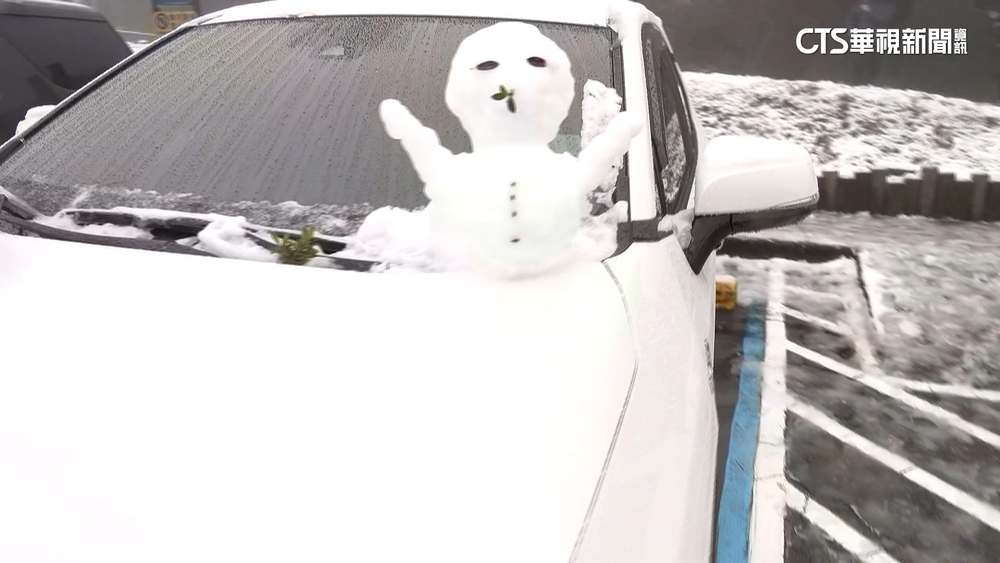 寒流發威！　陽明山降雪　民眾堆雪人.打雪仗嗨翻