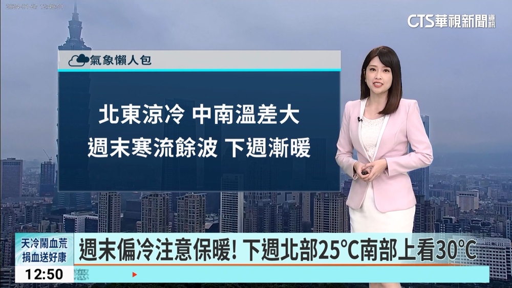 東北風+華南水氣影響　北.東半部防局部短暫雨