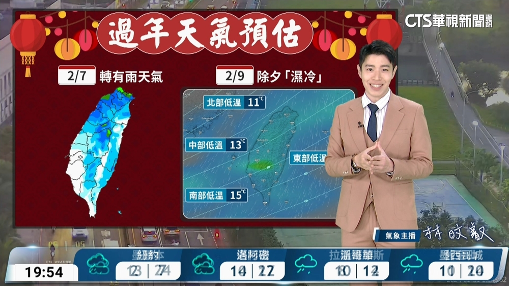 東部零星雨西部晴　西部金馬低雲或霧