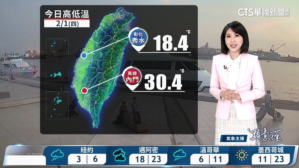 北東雨增北臺轉涼　西半部金馬低雲霧