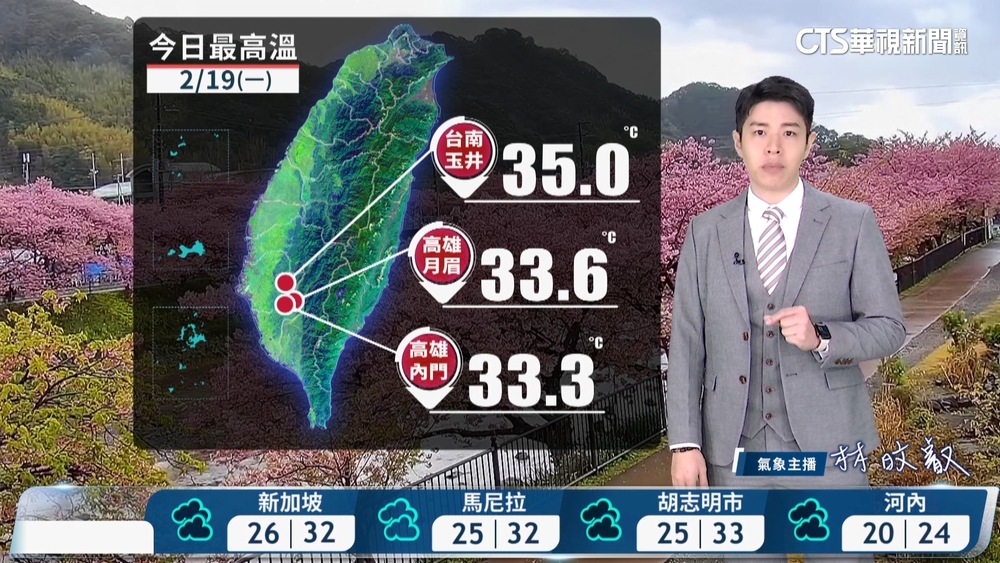 東部偶雨西部晴白天溫暖夜間涼　注意日夜溫差大西部金馬低雲霧