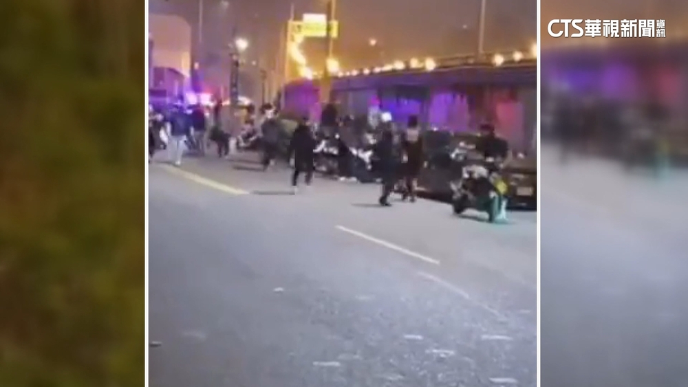 車聚炸台中迎賓廊道　員警到場竟「翹孤輪」挑釁