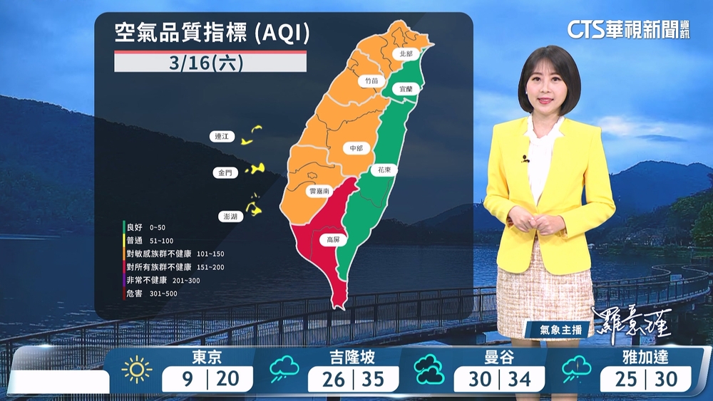 多雲偶有零星雨　白天舒適早晚涼