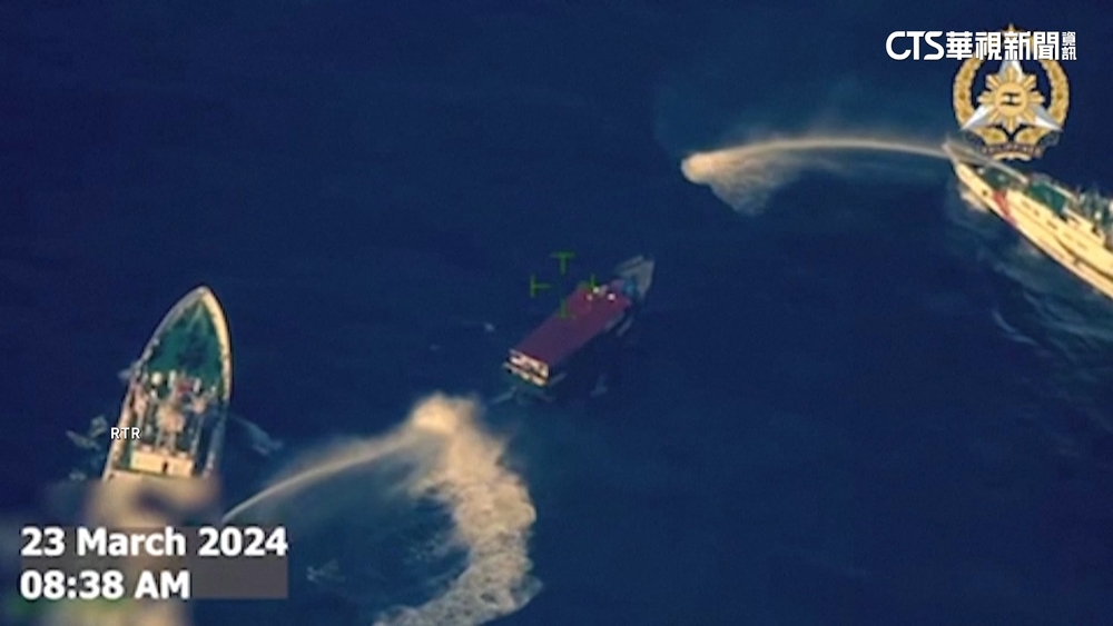 南海又生風波　中海警船水砲射擊菲律賓補給船