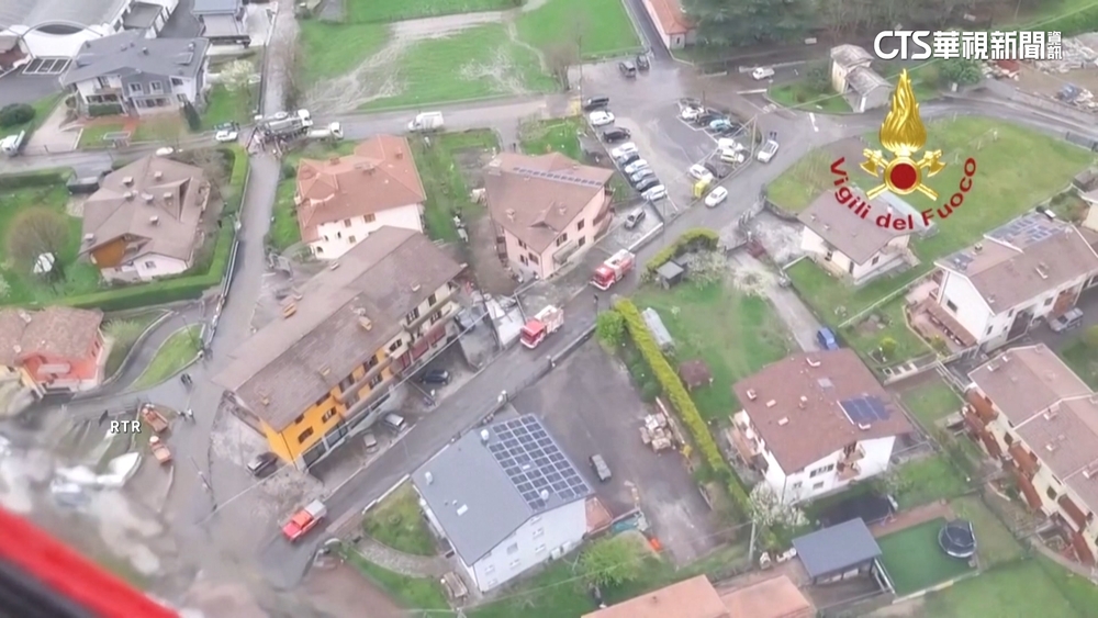 義大利東北部山區暴雨　山壁崩塌.房屋遭土石沖走