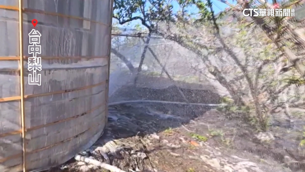 梨山水塔遭震破　水沖刷泥土釀小型「土石流」