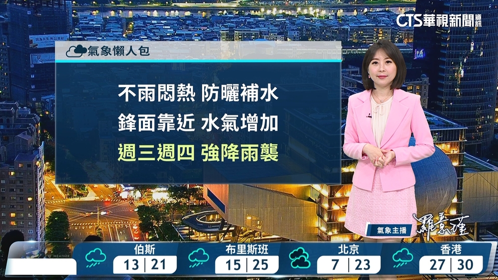 上半天溫暖穩定　下半天降雨機率增