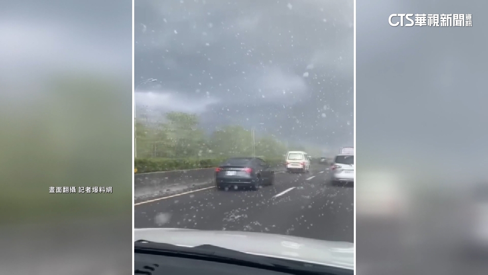 五月暴風雪？木棉花棉絮狂飄國道　影響行車視線