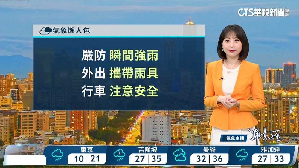 鋒面通過注意短延時強降雨　東北季風增強北台天氣轉涼