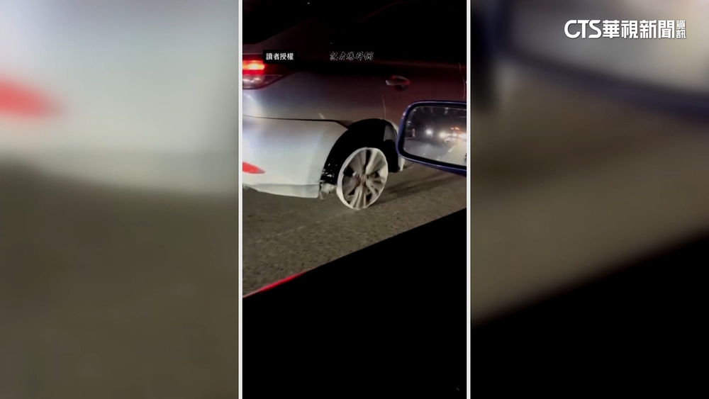 扯！　車胎消失僅剩輪框　男硬開國道至少31公里