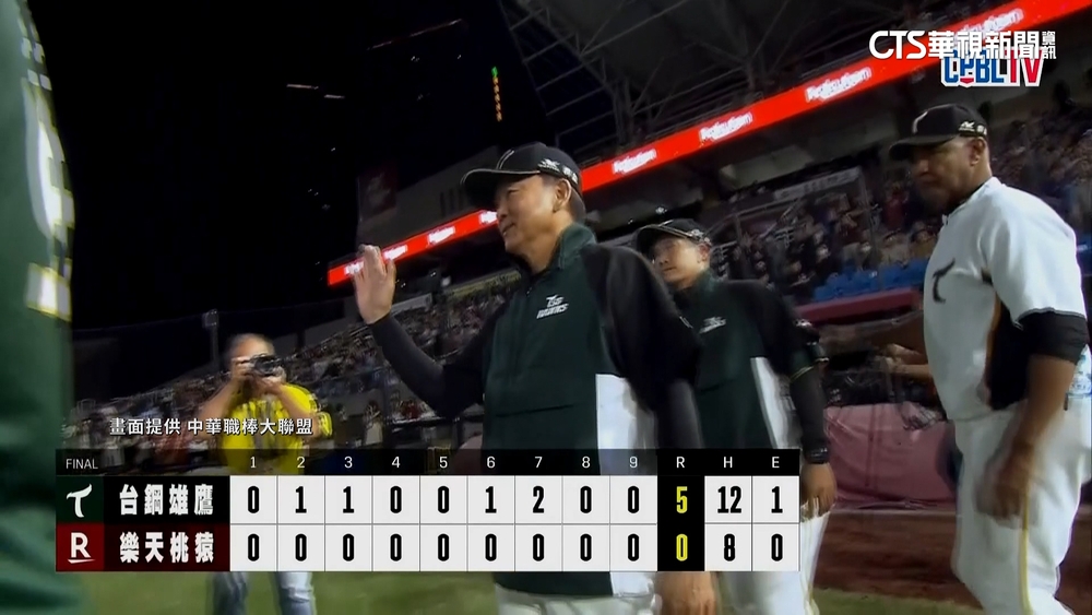 台鋼5：0力退樂天！　洪一中奪執教生涯1000勝
