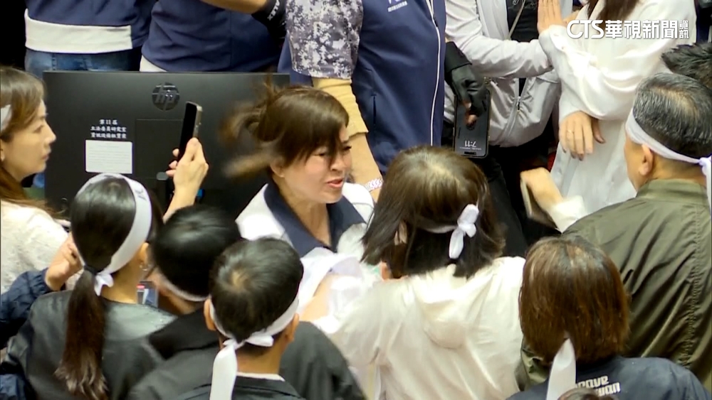 綠白立委「揮臉.踢腳」全武行！　　林淑芬.麥玉珍互控動手