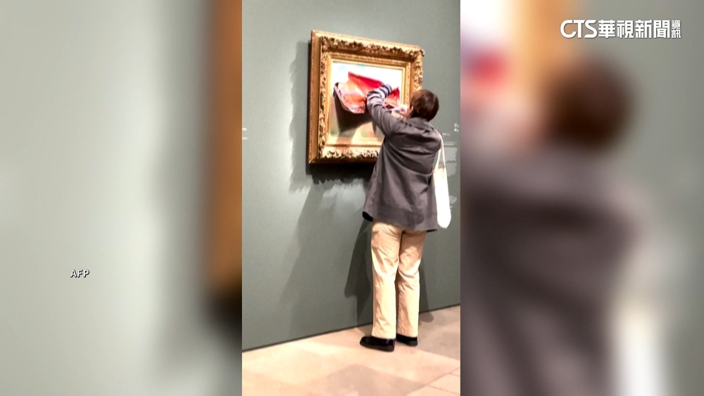 環保團體再出手！　法美術館「莫內名畫」遭貼海報