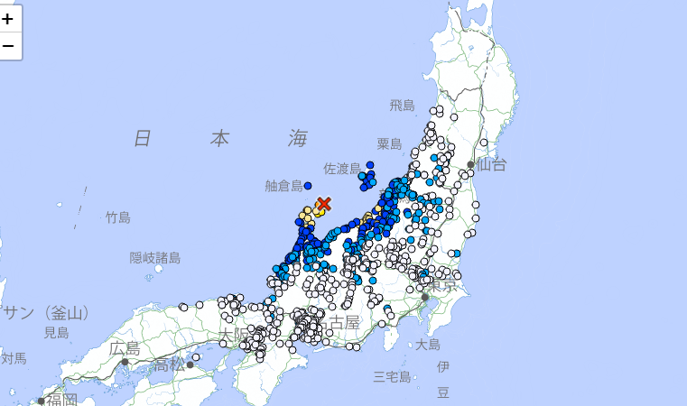 日本石川縣清晨規模6地震 2傷、5房屋倒塌