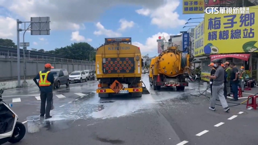 油漆沒固定灑滿道路害4騎士慘摔　最高罰1.8萬