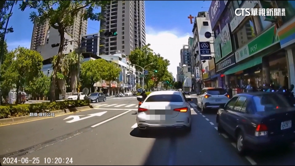 違停被公車司機「叭」　賓士車主狂吼吞600元罰單