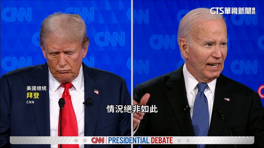 2024美選首辯論　CNN民調：67%認為川普勝拜登